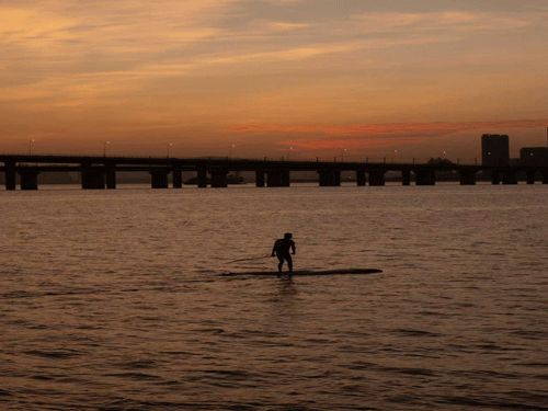 摄影作品—暮色桨声